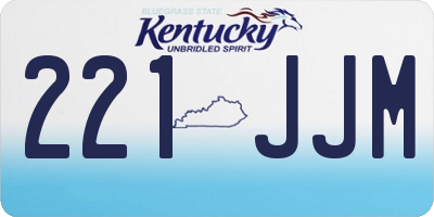 KY license plate 221JJM