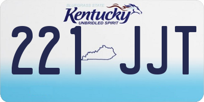 KY license plate 221JJT