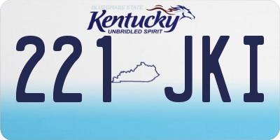 KY license plate 221JKI