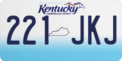 KY license plate 221JKJ