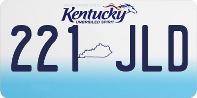 KY license plate 221JLD