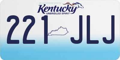 KY license plate 221JLJ