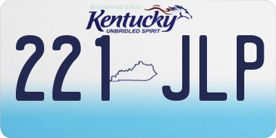 KY license plate 221JLP