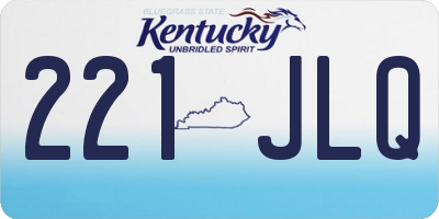 KY license plate 221JLQ
