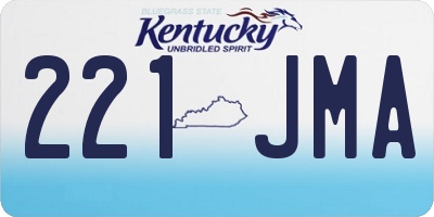 KY license plate 221JMA