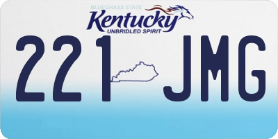 KY license plate 221JMG