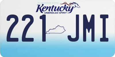 KY license plate 221JMI