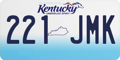 KY license plate 221JMK