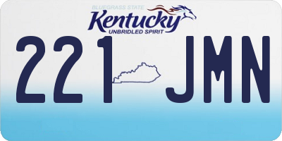 KY license plate 221JMN