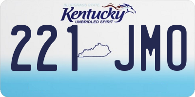 KY license plate 221JMO