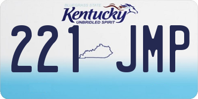 KY license plate 221JMP