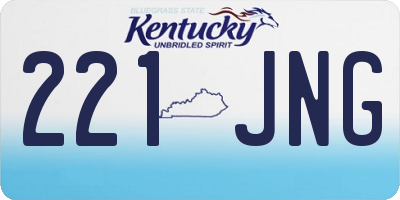 KY license plate 221JNG