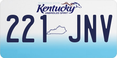 KY license plate 221JNV