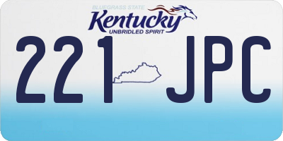 KY license plate 221JPC
