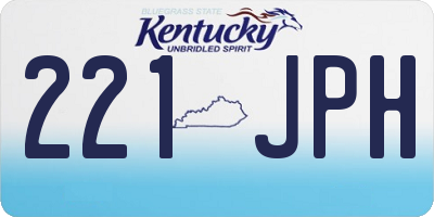KY license plate 221JPH