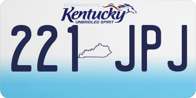KY license plate 221JPJ