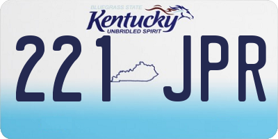 KY license plate 221JPR