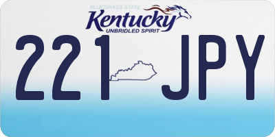 KY license plate 221JPY