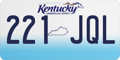 KY license plate 221JQL