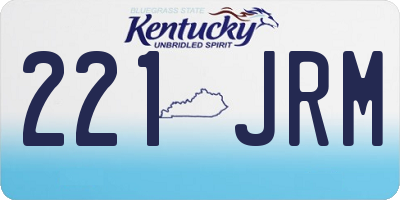 KY license plate 221JRM