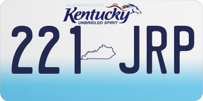 KY license plate 221JRP