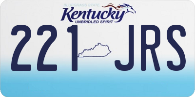 KY license plate 221JRS