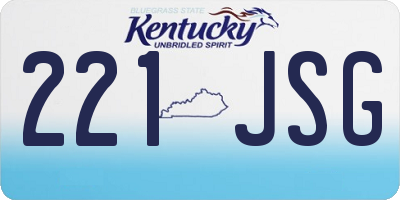 KY license plate 221JSG