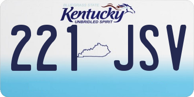 KY license plate 221JSV