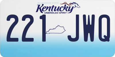 KY license plate 221JWQ