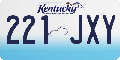KY license plate 221JXY