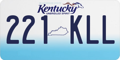 KY license plate 221KLL