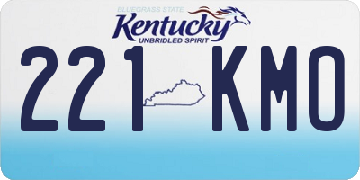 KY license plate 221KMO