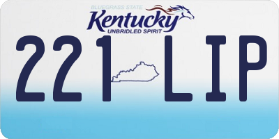 KY license plate 221LIP