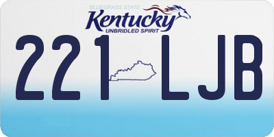 KY license plate 221LJB
