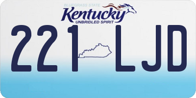 KY license plate 221LJD