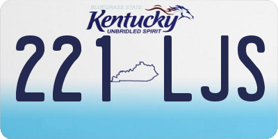 KY license plate 221LJS
