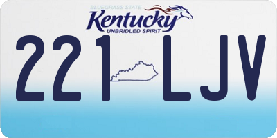 KY license plate 221LJV