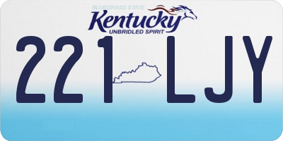 KY license plate 221LJY