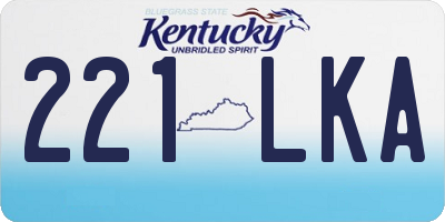 KY license plate 221LKA