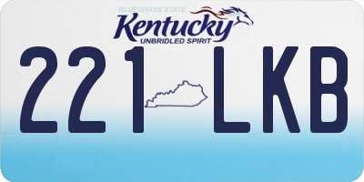 KY license plate 221LKB