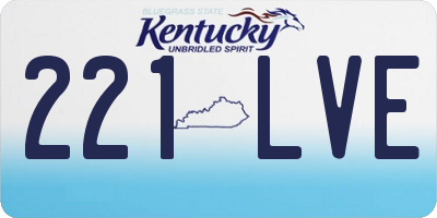 KY license plate 221LVE