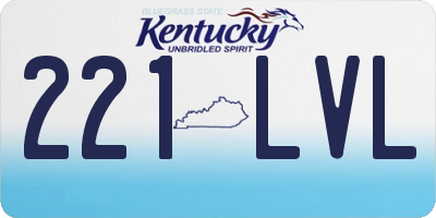 KY license plate 221LVL