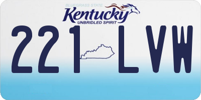 KY license plate 221LVW