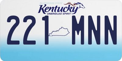 KY license plate 221MNN