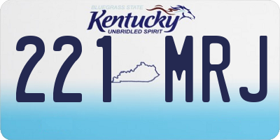 KY license plate 221MRJ