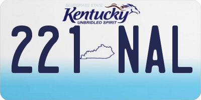 KY license plate 221NAL