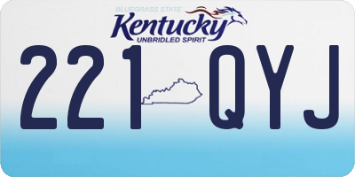 KY license plate 221QYJ