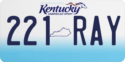 KY license plate 221RAY