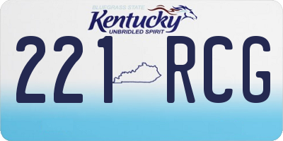 KY license plate 221RCG