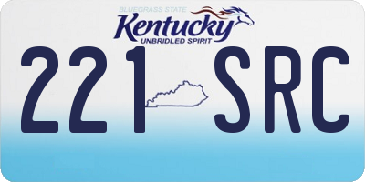 KY license plate 221SRC